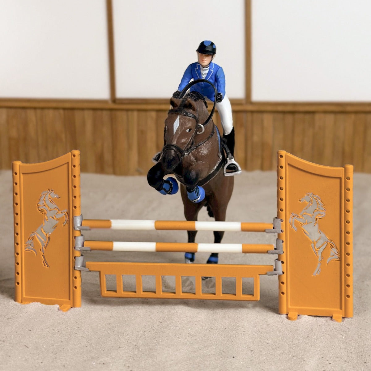 Showjumping fences for Schleich horses orange