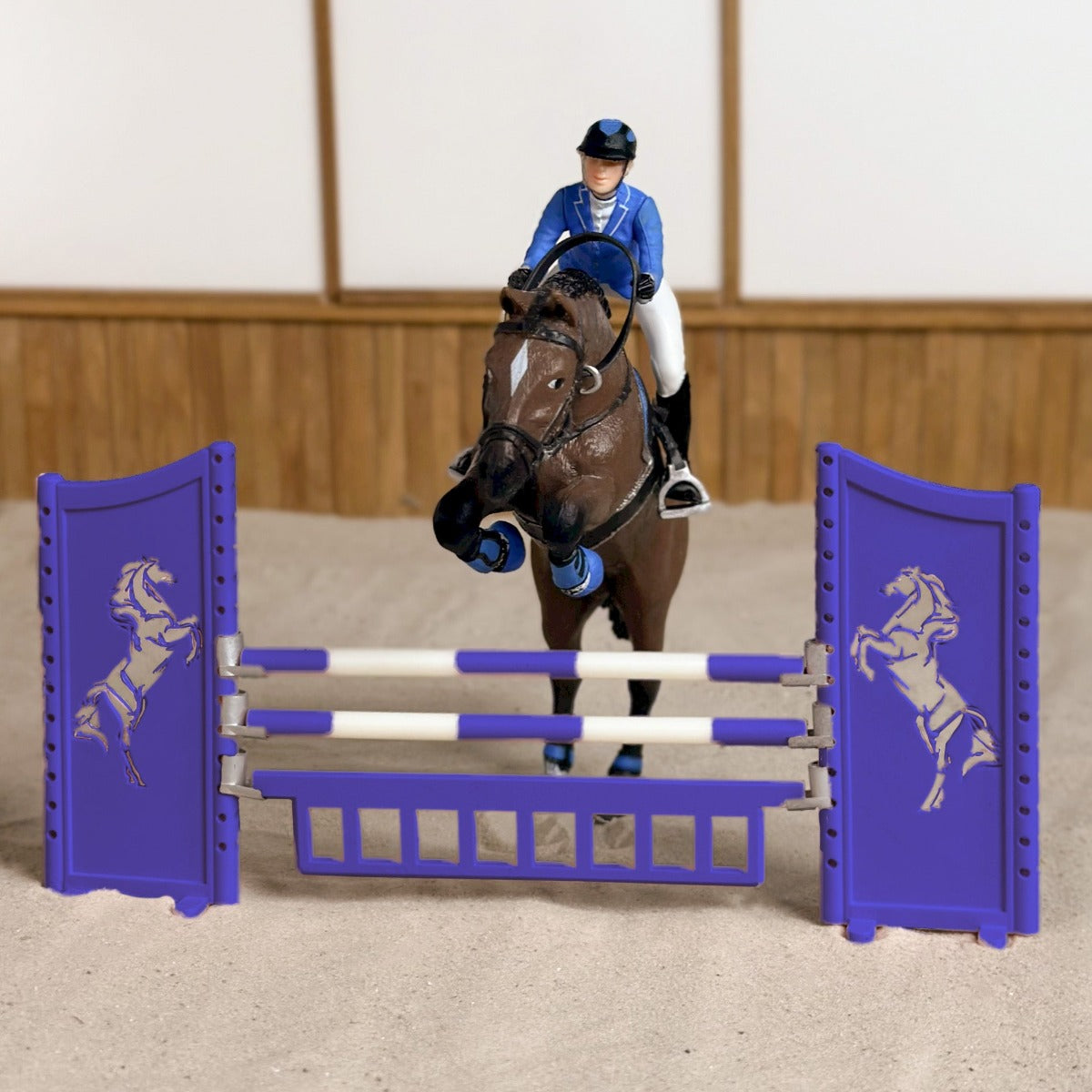 Showjumping fences for Schleich horses purple