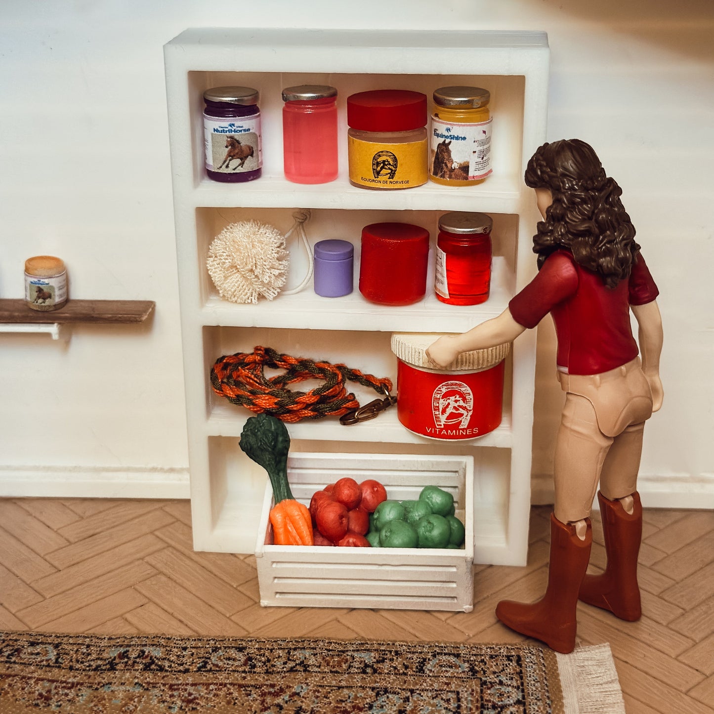 tack room shelf for Schleich model horses