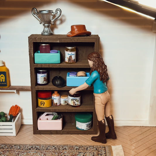 tack room shelf for Schleich model horses