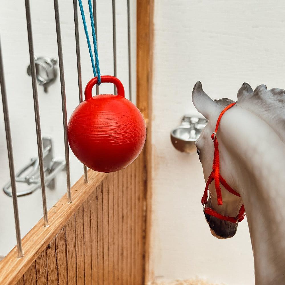 3D Printed Boredom Ball for Breyer horse scale 1:9 (traditional) red