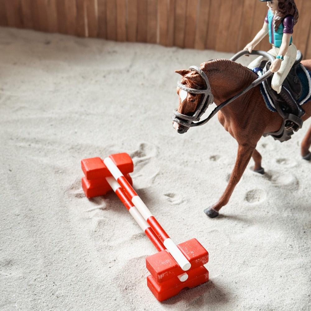 3D printed Cavaletti block set for Schleich model horses (scale 1:20)