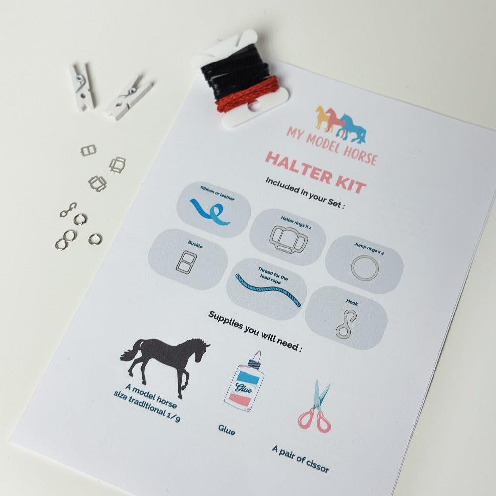 DIY leather Halter Kit for Breyer Classics and CollectA Deluxe model horses (scale 1:12) - My Model Horse
