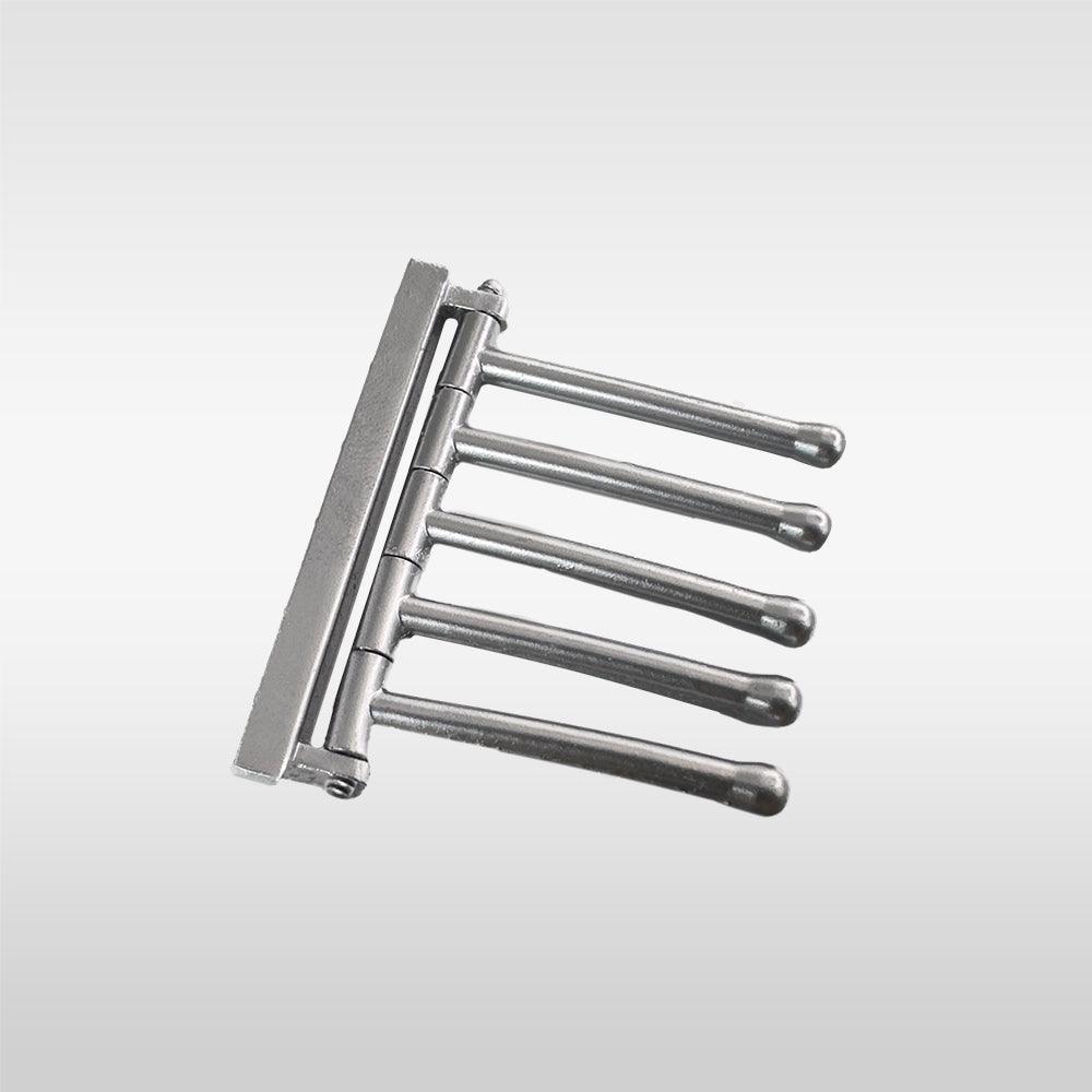 3d printed rug rack for Schleich model horses (Scale 1:20) painted in silver