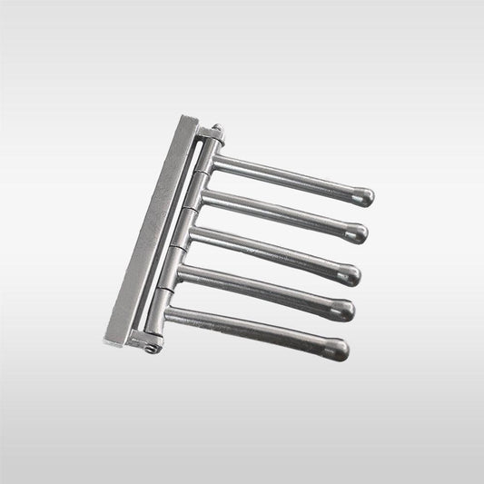 3d printed rug rack for Schleich model horses (Scale 1:20) painted in silver