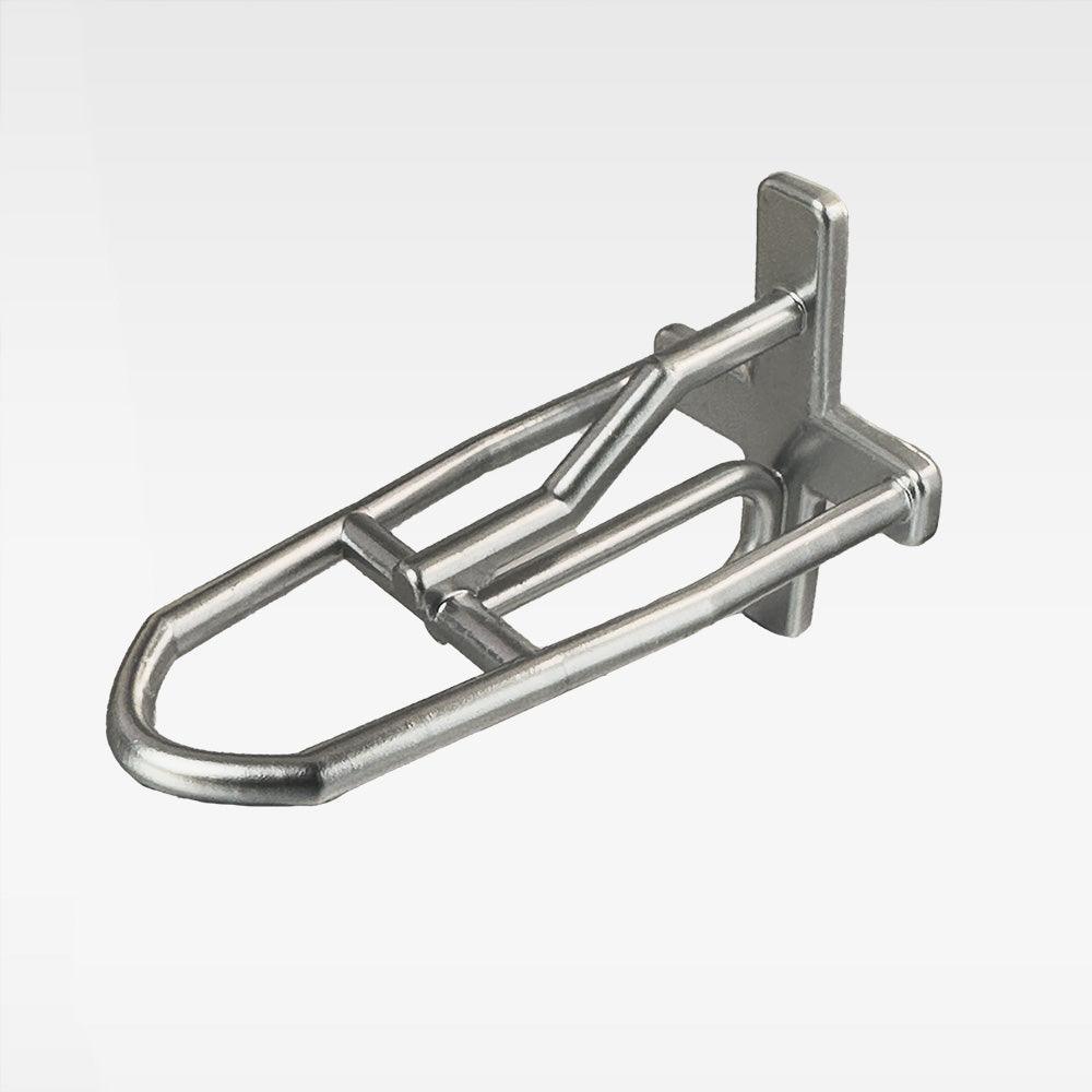 3d printed Sadle rack for Breyer Classics and CollectA Deluxe model horses (scale 1:12) painted in silver