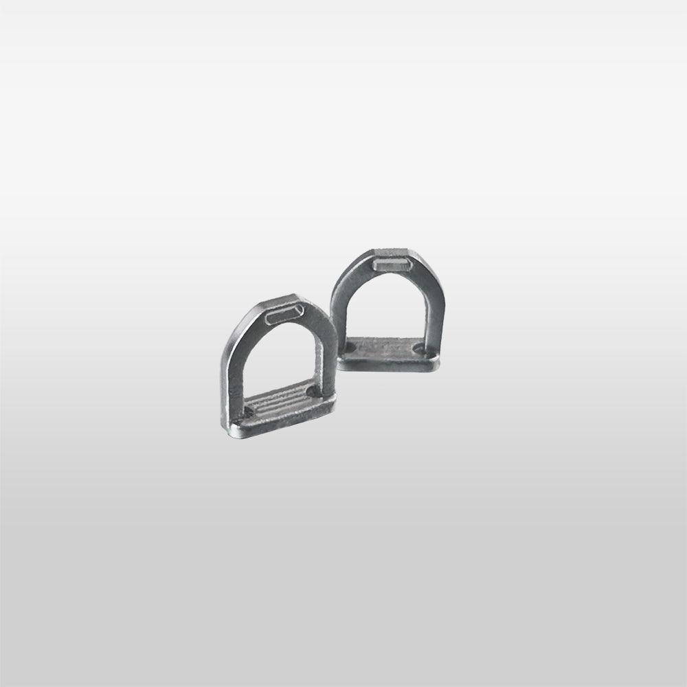 3D printed stirrups for Breyer Classics and CollectA Deluxe model horses (scale 1:12) in silver