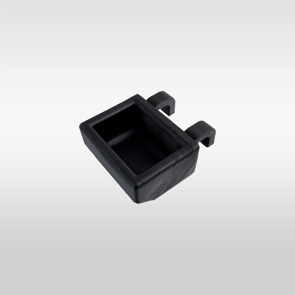 3D printed manger for Schleich model horses (Scale 1:20) painted in black