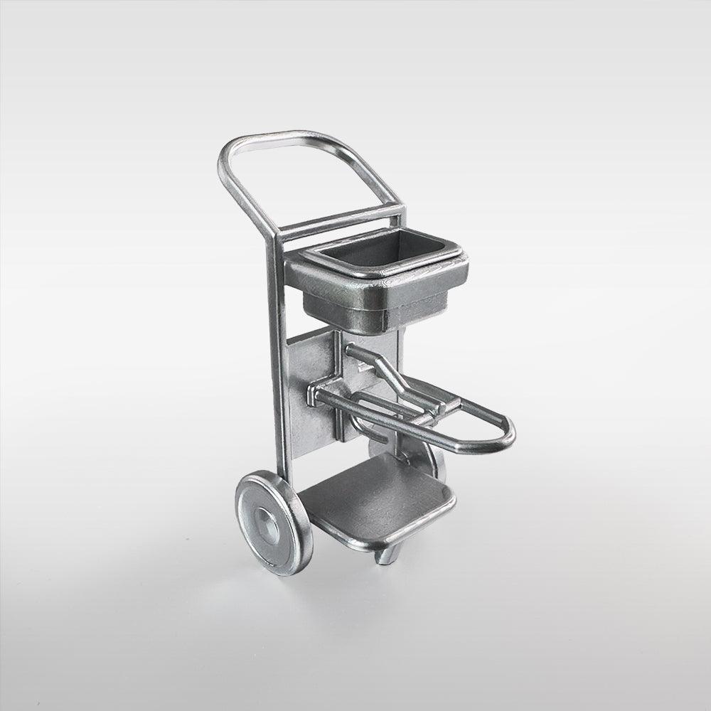 3D printed Saddle cart for Breyer model Horses - Scale 1:9 in silver