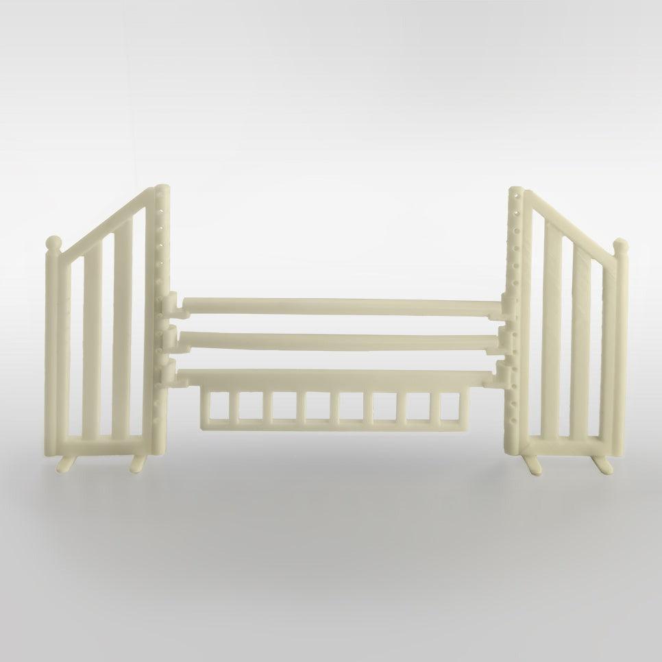 3D printed show jumping fence for  model horses (Scale 1:20) white