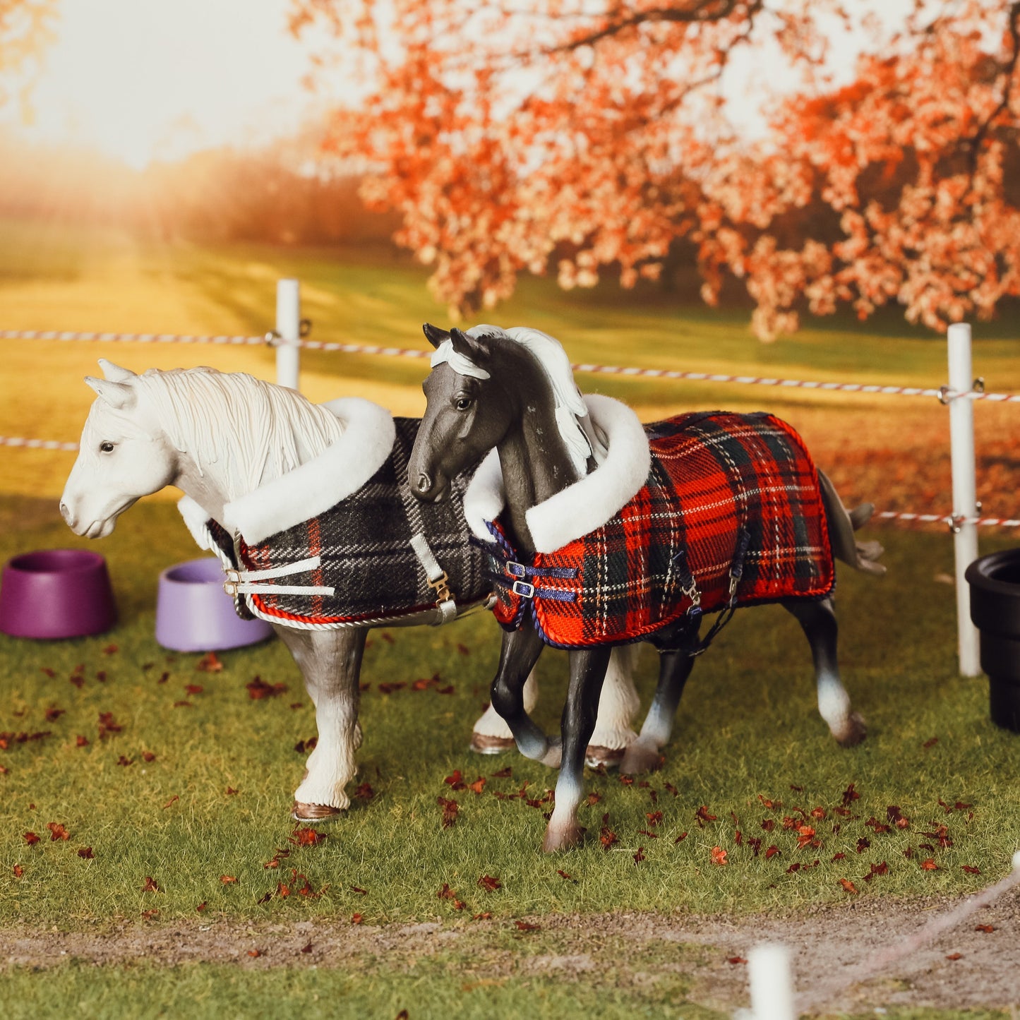 Tartan Wool Stable Blanket kit for Schleich