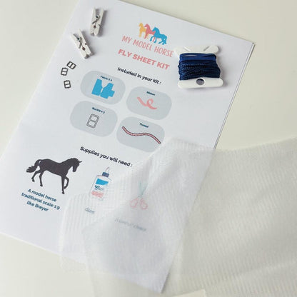 DIY FLY SHEET KIT for Breyer Classics and CollectA Deluxe model horses (scale 1:12)