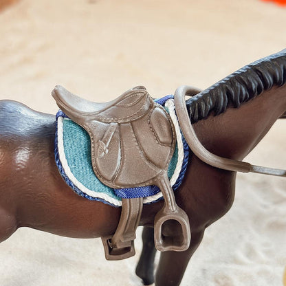 DIY velvet saddle pad Kit for tack model Horses Schleich