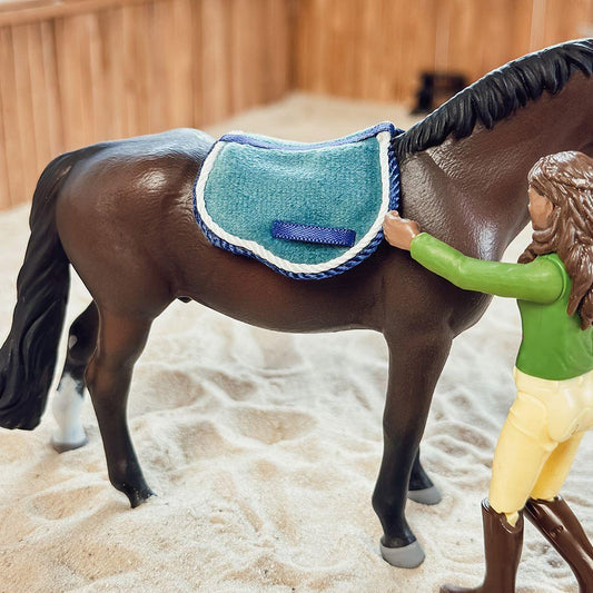 DIY velvet saddle pad Kit for tack model Horses Schleich