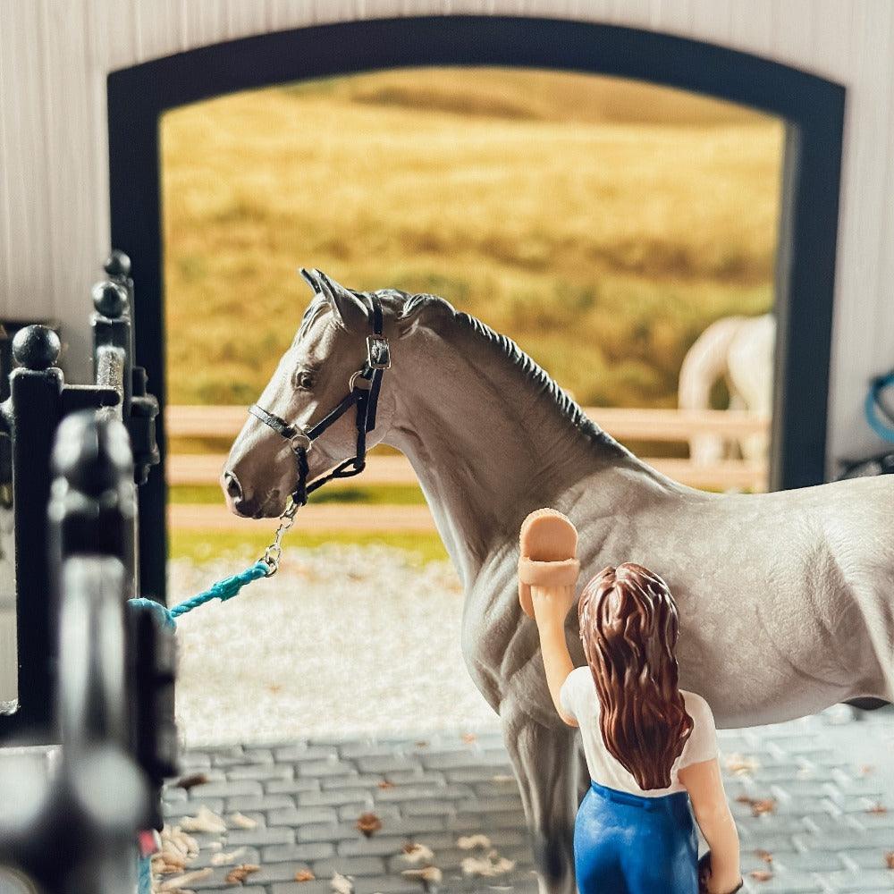 DIY kit to craft Leather halter for Schleich model horse