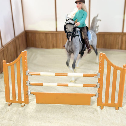 3D printed show jumping fence for model horses (Scale 1:12) orangecolor