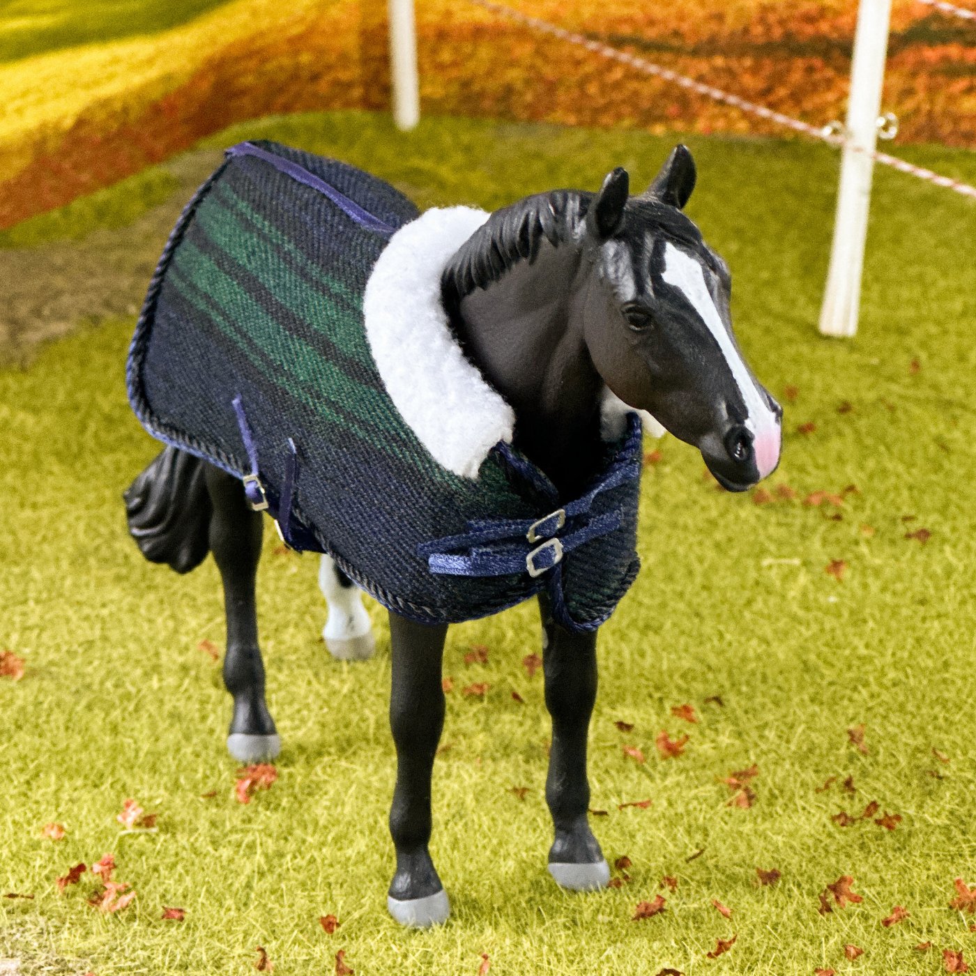 Tartan Wool Stable Blanket kit for Schleich model horses