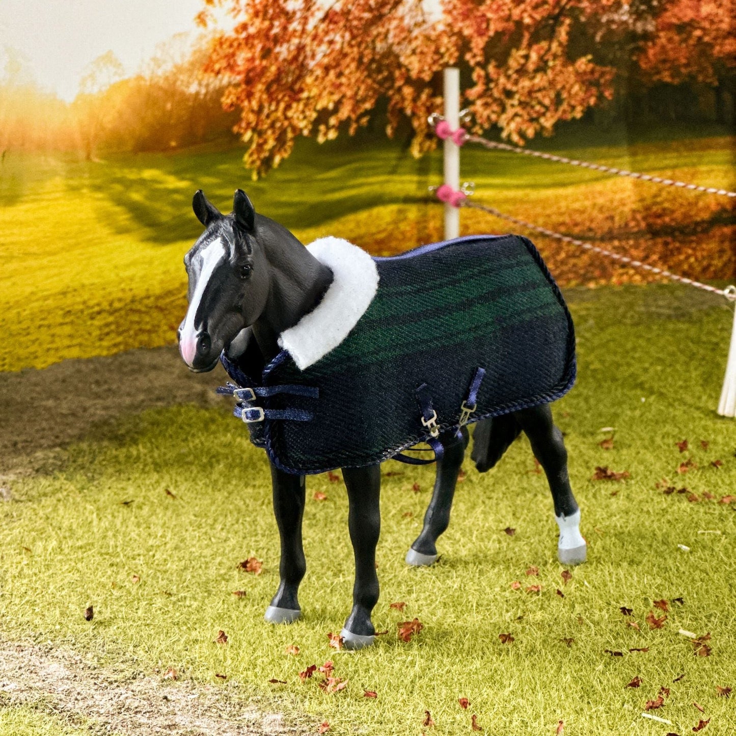 Tartan Wool Stable Blanket kit for Schleich model horses