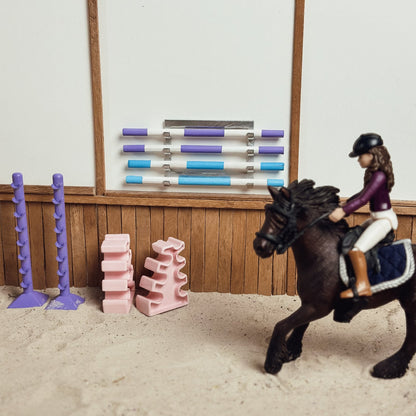 Wall Mounted Pole Rack for Schleich model horses