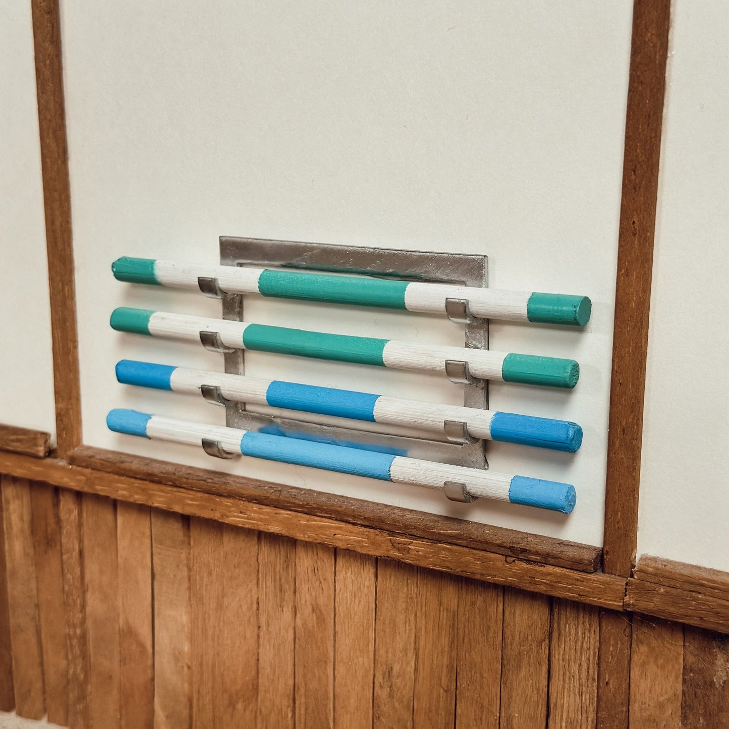 Wall Mounted Pole Rack for Schleich model horses