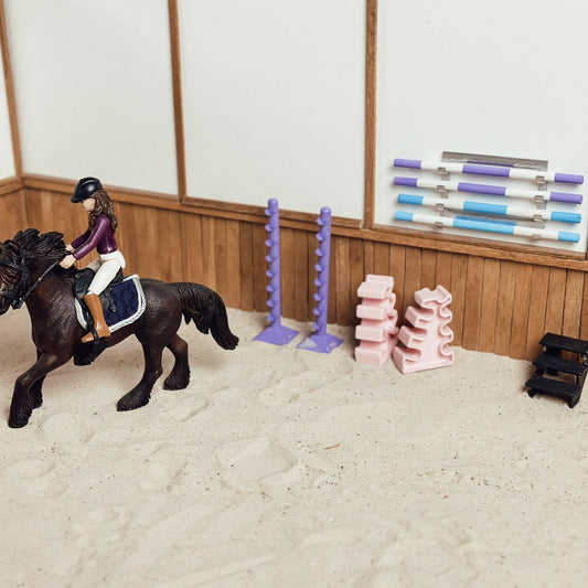 Wall Mounted Pole Rack for Schleich model horses