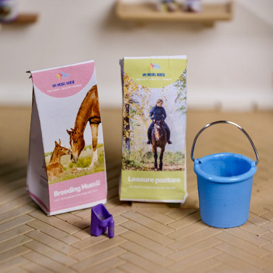 Feed Scoops & Bucket Set for Schleich Model Horses